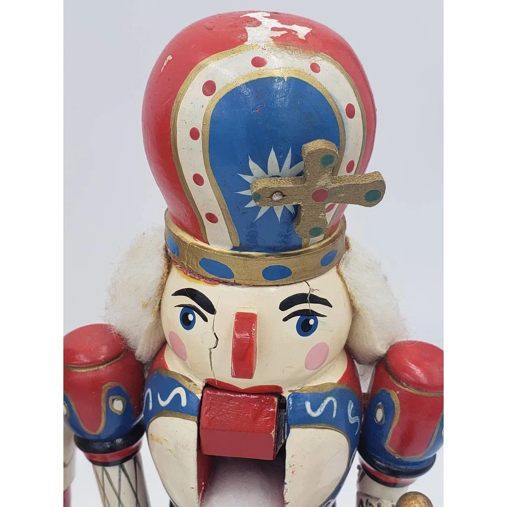 Vintage Nutcracker Set of 3 Made in China King Nutcracker, Female Queen, Drummer